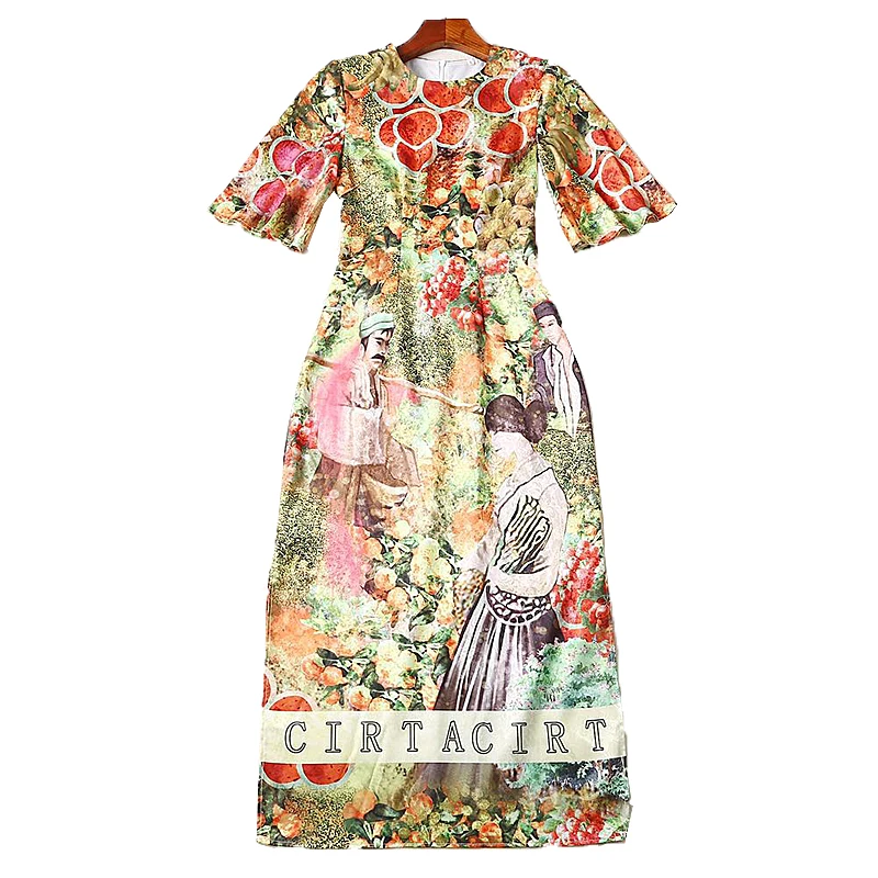 XF2018 Summer High Quality Fashion Designer Latest Retro Party Fruits