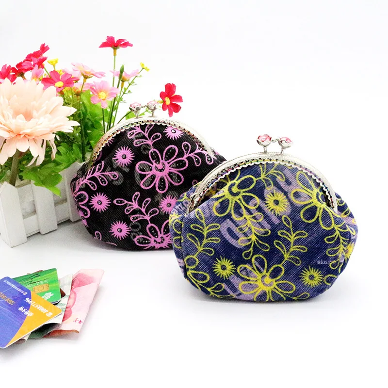 1 pcs Hot Card Holders bags New brand Clutch Bag Women Lady Retro Vintage Flower Small