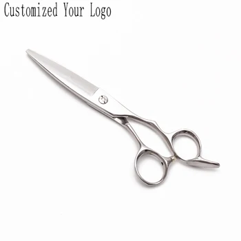 

C9123 6" 17cm JP 440C Shiny Engraving Logo Micro Sawtooth Cutting Shears Normal Scissors Barber Makas Professional Hair Scissors