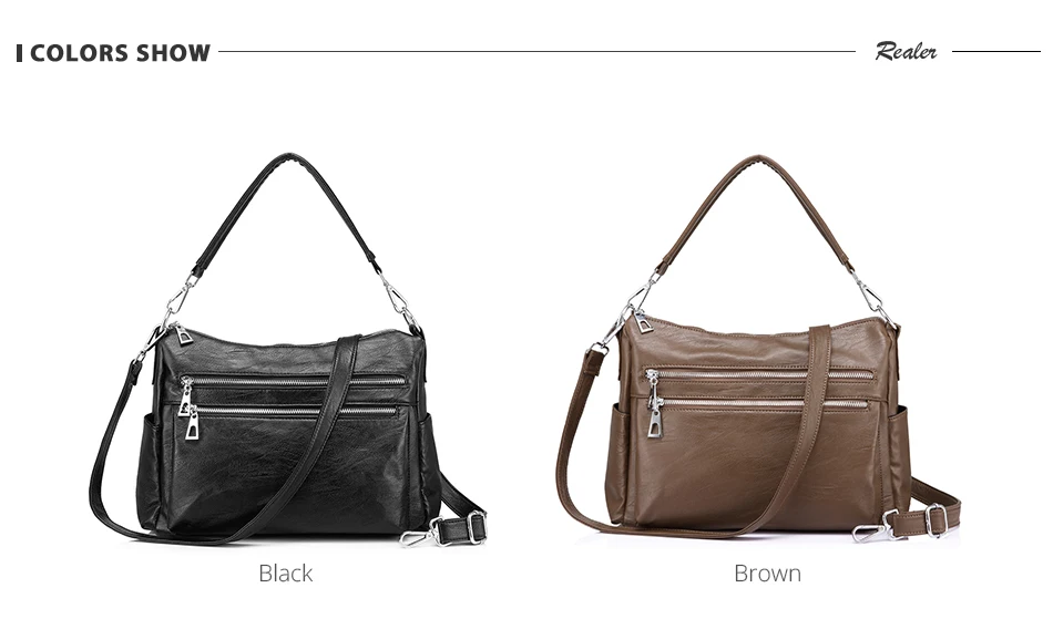 REALER сумки на плечо дизайнерские сумки высокого качества сумки через плечо для женщин сумки-мессенджеры имеют несколько карманов для бизнеса