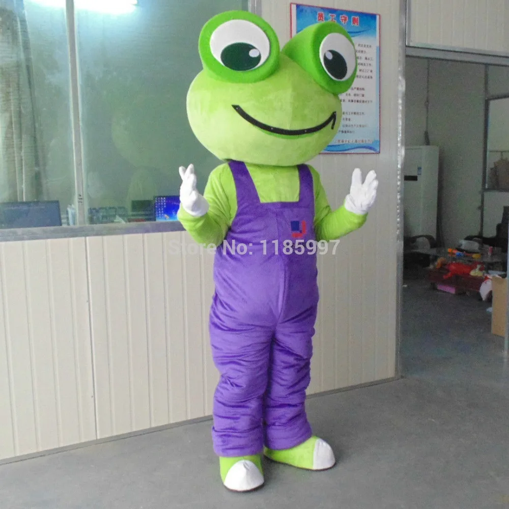 

HOT SALE New Lovely big frog Adult Halloween animal Mascot Costume Fancy Dress Animal mascot costume free shipping