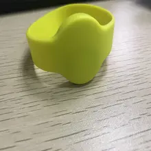 300 шт./лот RFID FM1108 желтый Шелковый экран силиконовые браслеты ISO14443 водонепроницаемый браслет