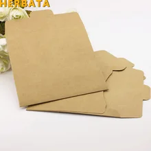 HERBATA(10 шт./лот) 250gsm чехол для CD из крафт-бумаги пустые конверты из крафт-бумаги натурального цвета Простой крафт Бумажный Подарочный конверт CD/DVD бумага