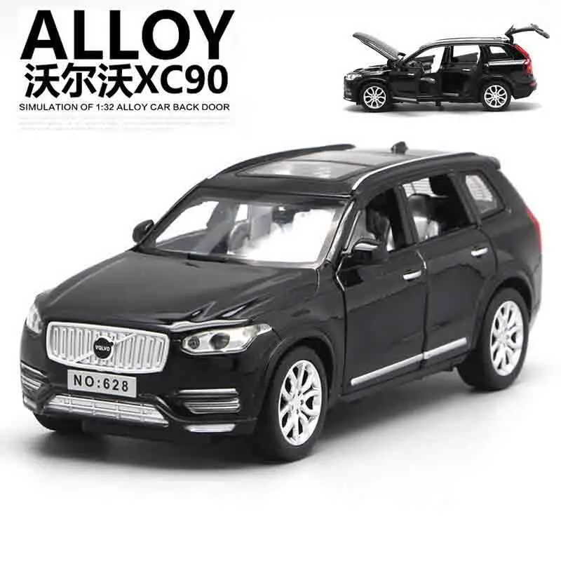 1:32 Vo XC90 Diecast Cars Model Toy Openable Doors Pull Back Music Light Car Toys for kids children