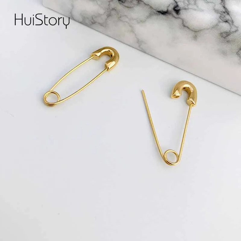 HUISTORY НОВЫЕ геометрические серьги Модные ювелирные изделия золотой цвет бумажный