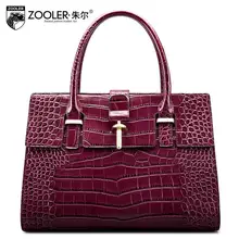 free delivery Genuine Leather Women bag 2016 new fashion shoulder Messenger Bag Crocodile grain handbag
