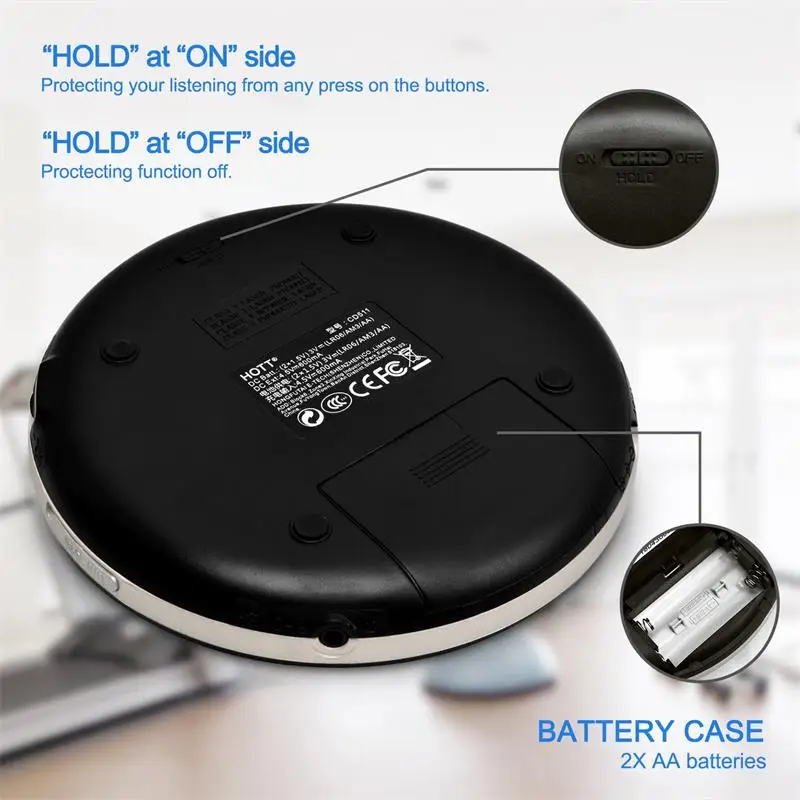 Portable CD Player HOTT Personal CD Player LCD