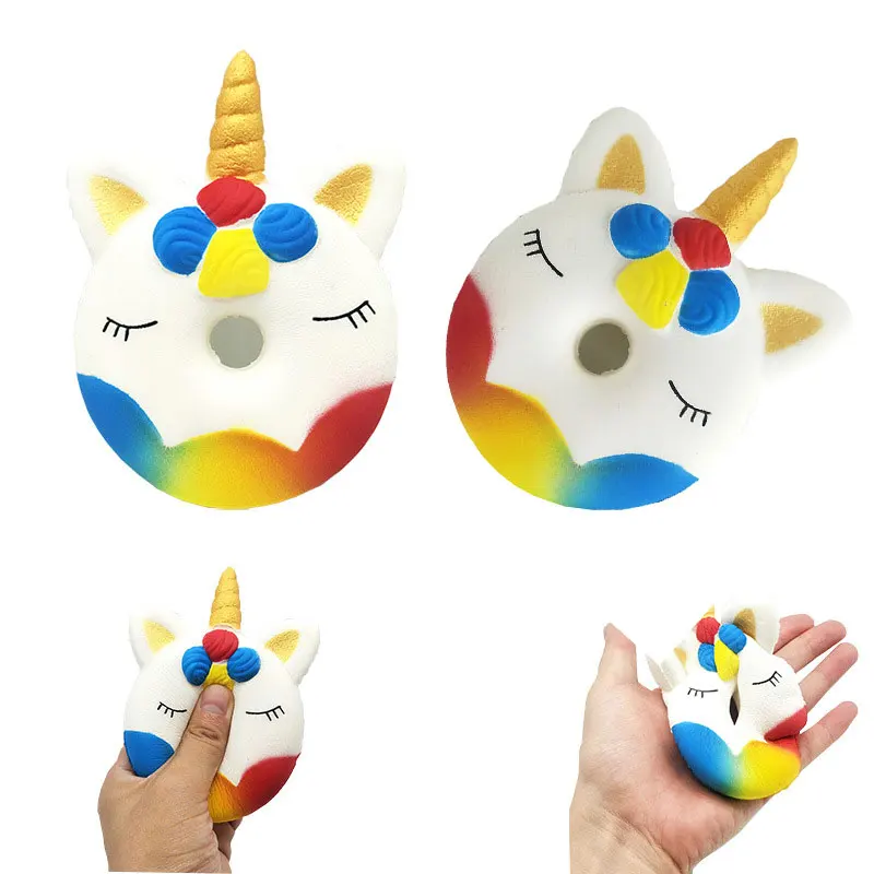 Squishy Eenhoorn ball Squeeze Donut Kids Leuke Simulatie Pu Simulatie Squeeze Kawaii Unicornio Squish Speelgoed Stress 2