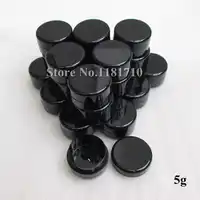 wholesale 960pcs/lot 5g Black Plastic Jar Eye Cream Bottle Cosmetic Jar Make Up Jar UV-resistant
