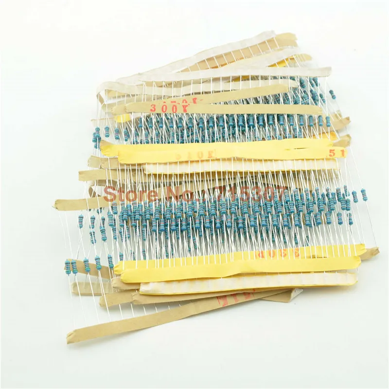 PHISCALE 700pcs resistor kit 1/4w 1 Metal Film Resistor Assorted 35