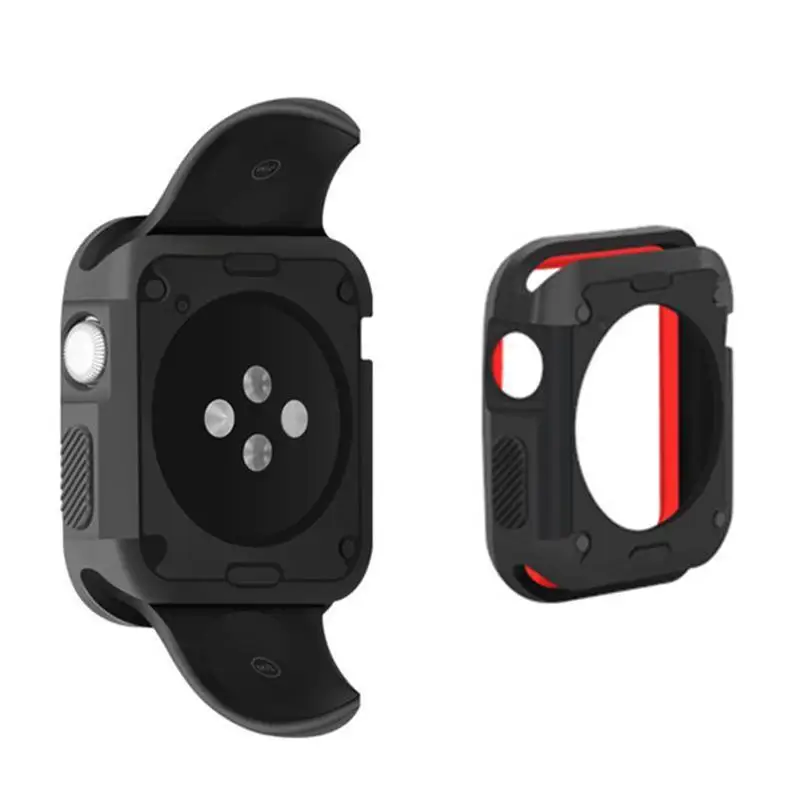 EastVita силиконовый защитный чехол для Apple Watch 42 мм 38 полный экран Рамка резиновая