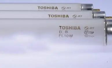 2шт, TOSHIBA FL10W 10 ватт белая люминесцентная лампа трубка, FL 10 W 4200 K линейная лампа