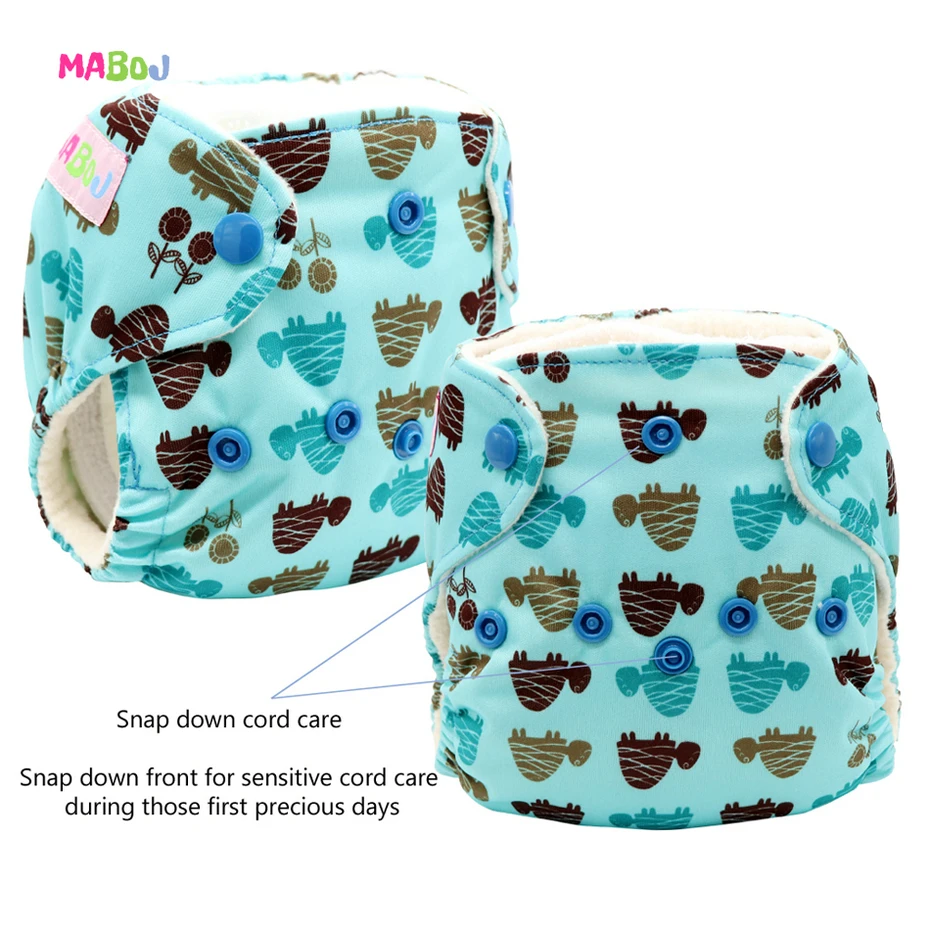 

MABOJ Newborn Cloth Diapers Newborn AIO Cloth Nappy Overnight with Microfiber Insert Waterproof Washable Wholesale Dropshiping