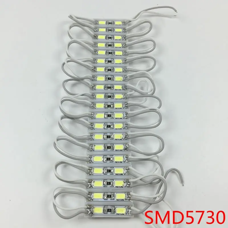 100 шт мини светодиодный модуль SMD5730 Водонепроницаемый Яркий свет лампы светодиодный подсветка для мини-знак и буквы DC12V 2 светодиодный