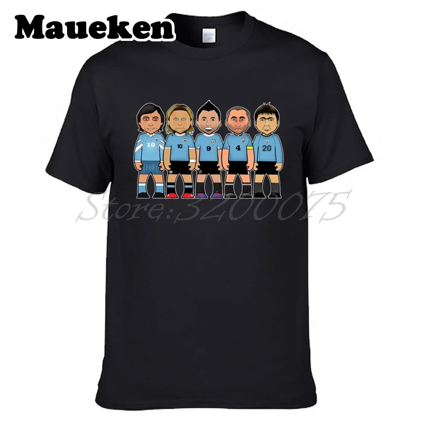 Мужская футболка с надписью uruguay legends Alvaro Recoba Paolo Montero Diego Forlan Enzo Francescoli Luis Suarez W0523006|t