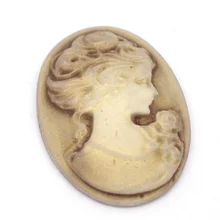 DoreenBeads смолы фурнитура для украшений Овальный Кофе Красота "с узором" крокодил "24 мм(1") x 18 мм(6/"), комплект из 3 предметов Новинка