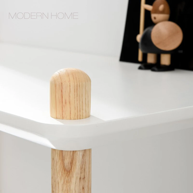 Современная Классическая дизайнерская прочная натуральная деревянная игрушка-каталка маленького размера придиванный столик с колесом для хранения Лофт мебель для гостиной 1 шт
