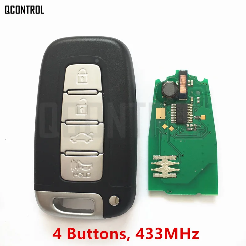 QCONTROL 433 Мгц дистанционный смарт-ключ для HYUNDAI 433 МГц I30 I45 Ix35 Genesis Equus Veloster Tucson Sonata Elantra PCF7952 чип