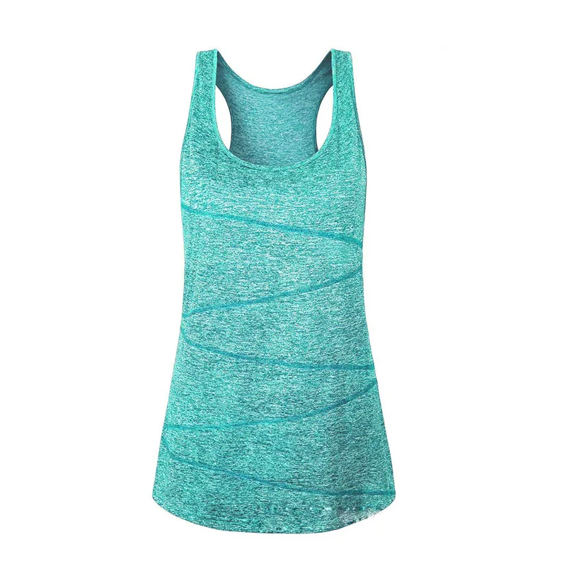 

2019 spring and summer new sports yoga quick-drying vest fitness tank running T-shirt female