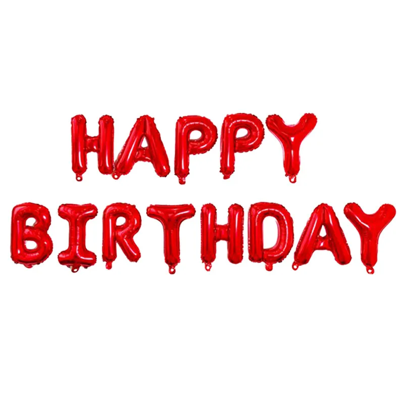 Happy Birthday - Födelsedagsfolieballonger - Röd