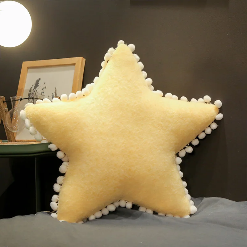 Lucky Boy Sunday Cloud Moon Star Crown Plush Pillow Soft Cushion Kids Pillow Sofa Home Decor Birthday Gift - Цвет: yellow satr