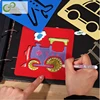 6pcs Plastic Picture Drawing Template Stencils Rulers Painting Kids Diy Art Paper Coloring Cards Scraping Drawing Toys GYH 1