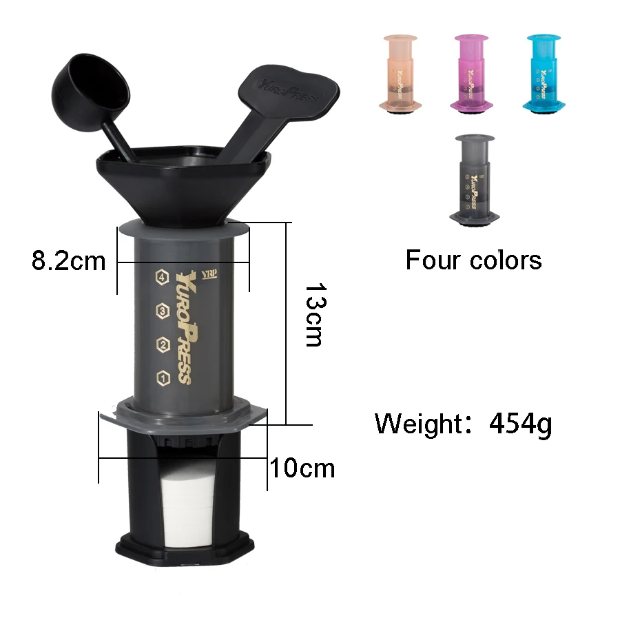 Koop Yrp Yuropress Draagbare Koffiezetapparaat Espresso Franse Pers Barista Gereedschappen Koffie Pot Air Druk Drip Koffie Machine Filters Papier