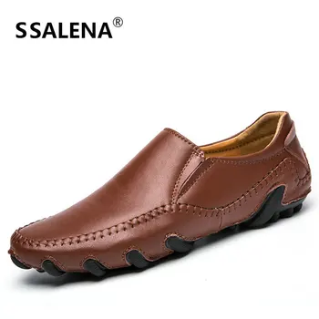 

Men Slip On Breathable Casual Leather Shoes Lazy Lightweight Loafers Shoes Mens Comfortable Slip On Moccasins Shoes AA11590