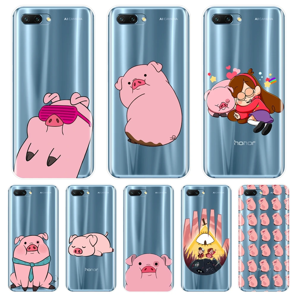 

Back Cover For Huawei Honor 7 8 9 10 Lite Gravity Falls Pig Silicone Phone Case For Huawei Honor 8X MAX 10 9 8 7 7S 7X 7A 7C Pro