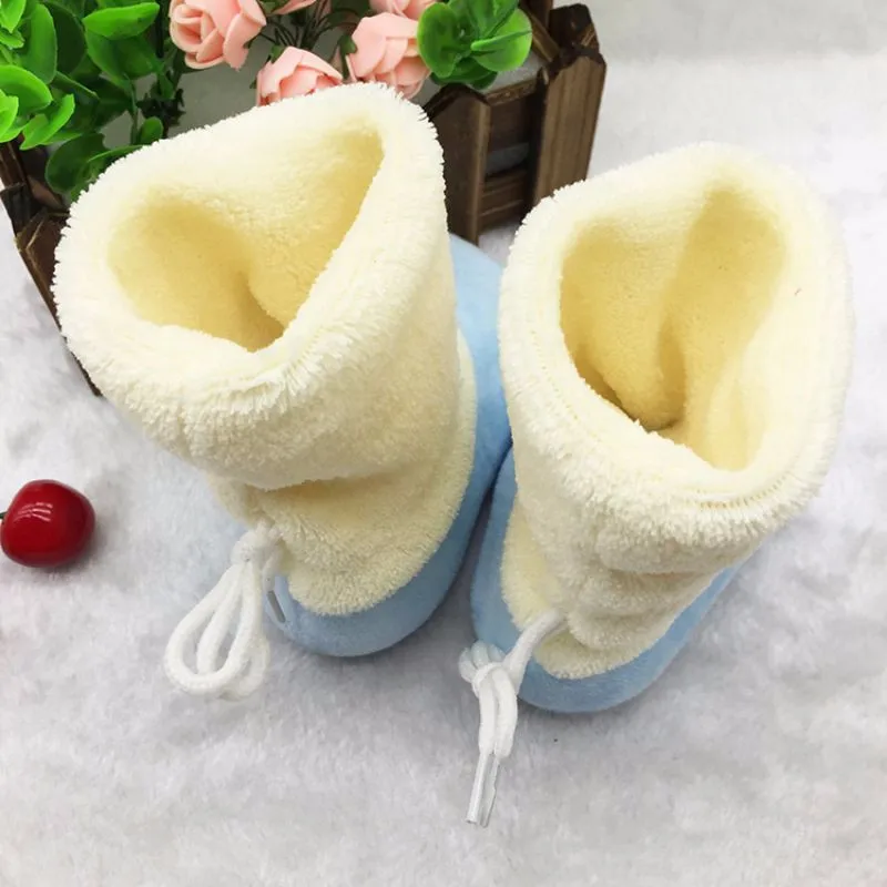 Зимние Детские теплые зимние ботинки для малышей; хлопковая обувь для девочек; ботинки для новорожденных; Новинка