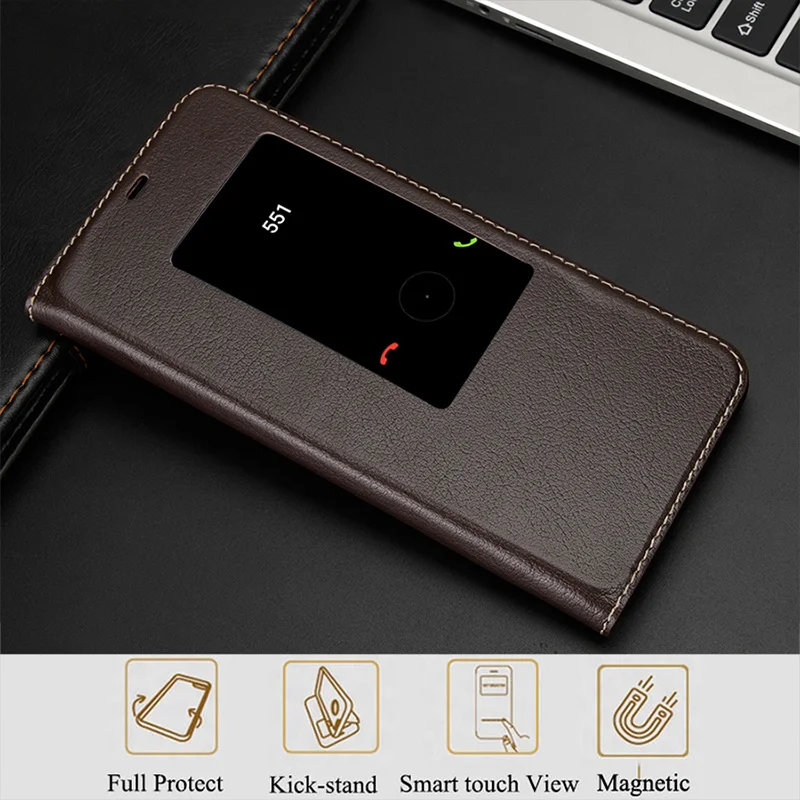 

Smart Touch View Window Flip Case for Huawei Mate 20 Pro Mate20 X Luxury Genuine Leather Phone Cover Etui Hawei Mate 20 Lite X