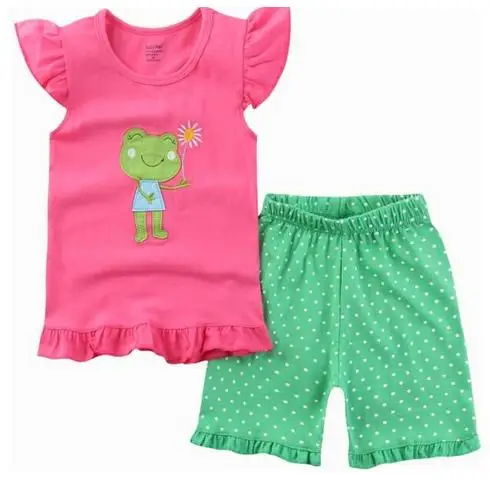 Летняя Хлопковая пижама для детей, Пижама для мальчика, ночная рубашка для девочек, домашняя одежда, пижамные комплекты для мальчиков, детская одежда для сна с короткими рукавами - Цвет: Style 7