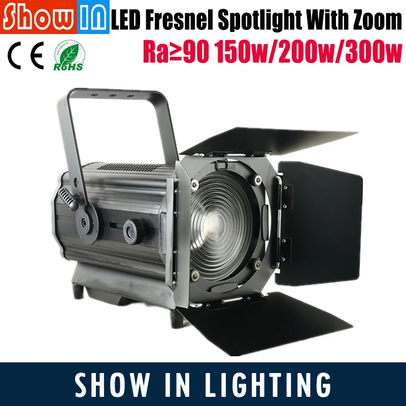 

300W Focos LED Para Manual Zoom Fresnel Spotlight 230V DMX Illuminazione Discoteca Car Theatre Concert Show 230V Free Shipping
