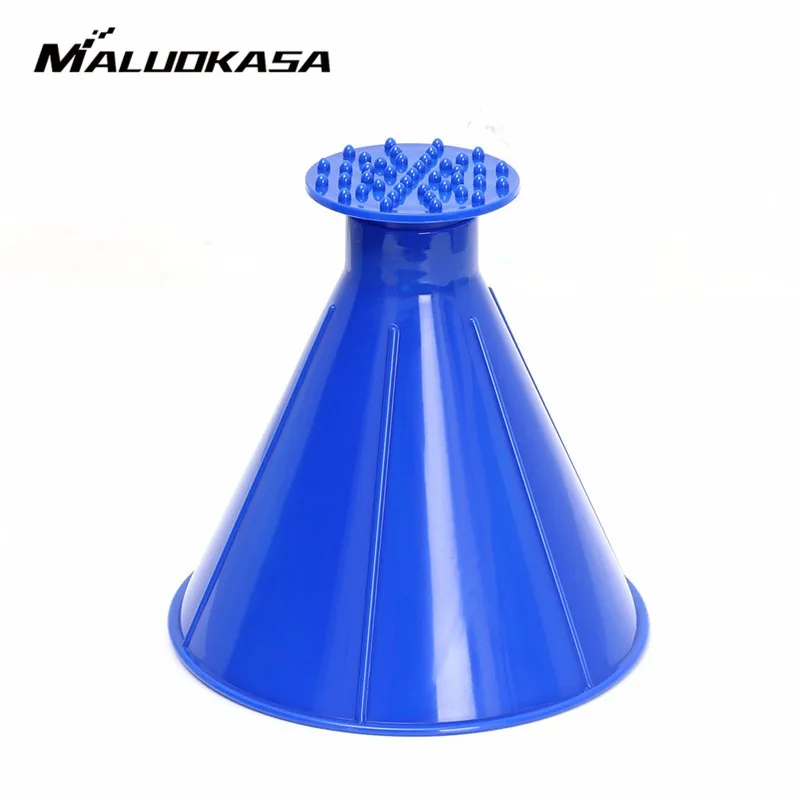 

Car Magic Windshield Ice Scraper 2 in 1 Auto Window Cone Shaped Funnel Snow Remover Deicer Cone Deicing Tool Scraping ONE Round