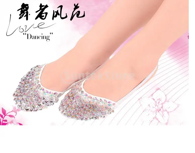 MagiDeal Ladies Belly Dance Shoes Slippers Flats Ballet Gymnastics Schuhe Dancing