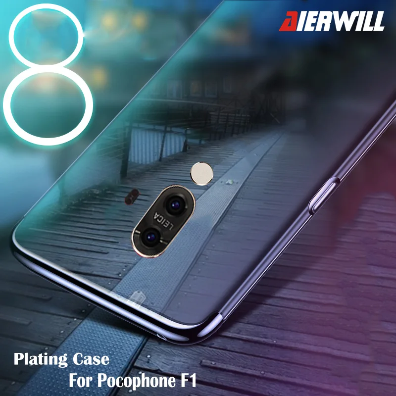 

Plating Case For Pocophone F1 Case bumper Cover Soft Slim TPU Protector Clear Silicone case For Pocophon F1 Xiaomi Poco f1 case