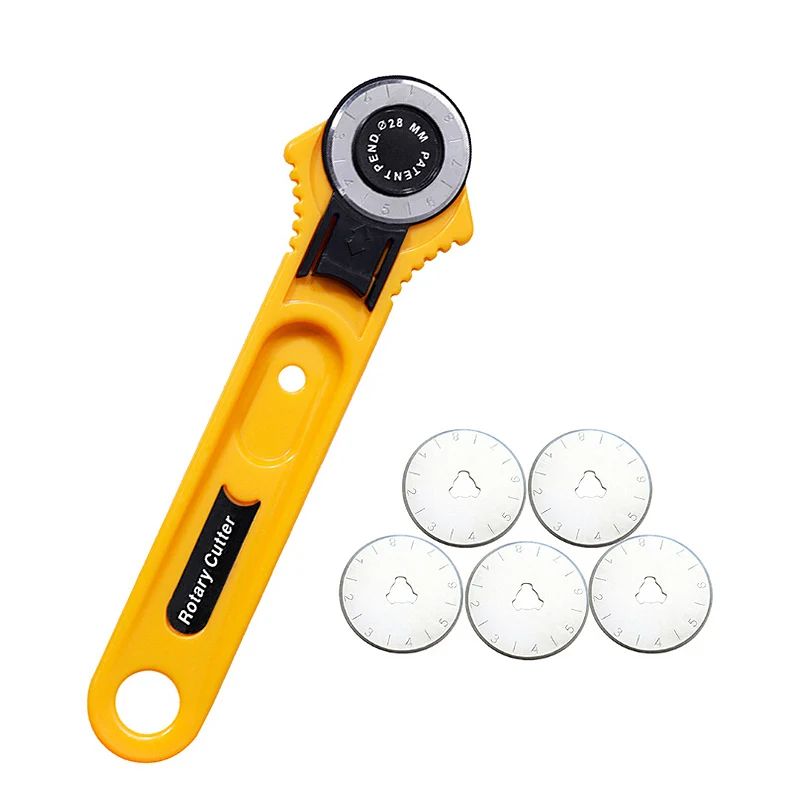 

45mm/28mm Rotary Cutter Set Blades Fabric Circular Quilting Cutting Patchwork Leathercraft Sewing Tool Quilter Leather Cutter