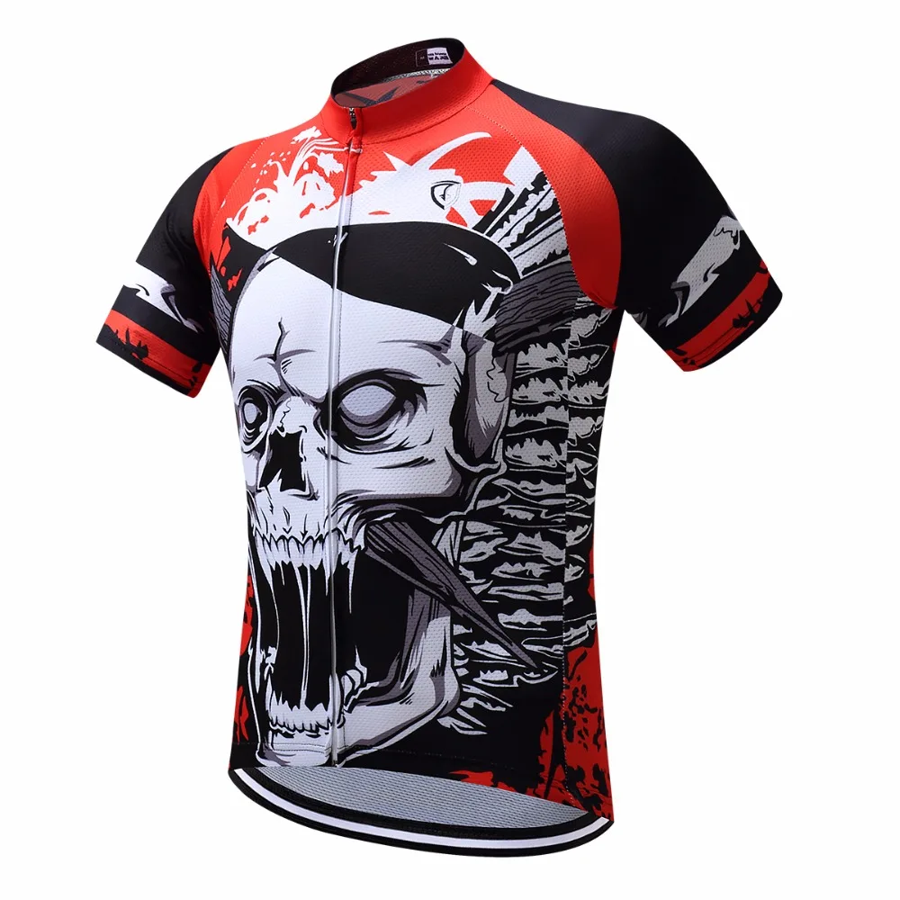 

Skull Print Men Cycling Jersey 2018 Summer Short Riding Bicycle Cycling Clothing Men Sport Jerseys Customized/Wholesale Service