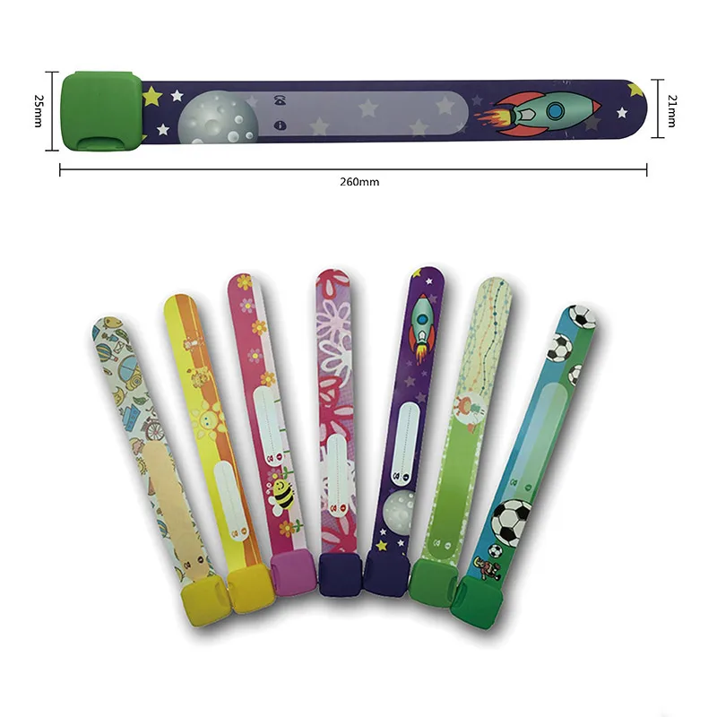 

Child Safety ID Wristband 3PCS/Set Variety of Designs and Colours Fully Adjustable Band Reusable Safety Wristbands for Kids