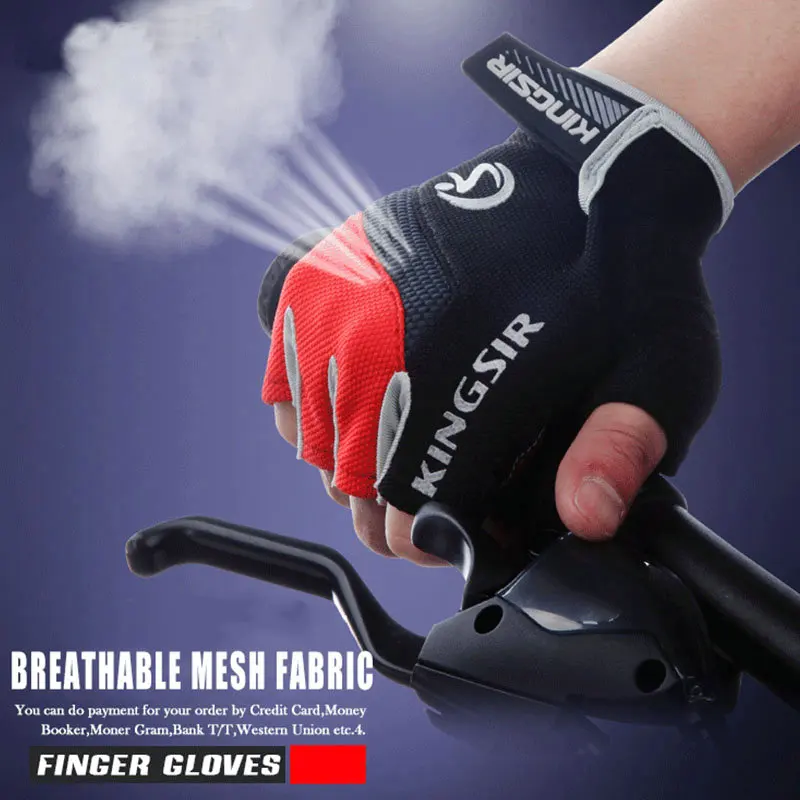 1 Pair Outdoor Sport Gloves Summer Cycling Bike Bicycle Riding Gym Fitness Half Finger Gloves Shockproof Mittens S/M/L/XL/XXL