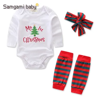 

SAMGAMI BABY Toddler Girls Autumn Clothing Baby Romper Long Sleeve Jumpsuit Headband Foot Set 3pcs Set Newborn Photography Props