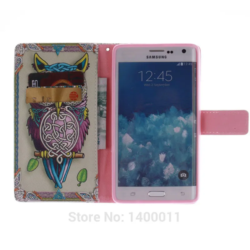 Кожаный чехол книжка с подставкой рисунком для Samsung Galaxy S9 S8 Plus J8 J7 J6 J5 J4 Note Edge N9150 9 8 5