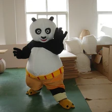 kung fu panda mascot costume fast delivery High quality customizable panda animal mascot costume for adult