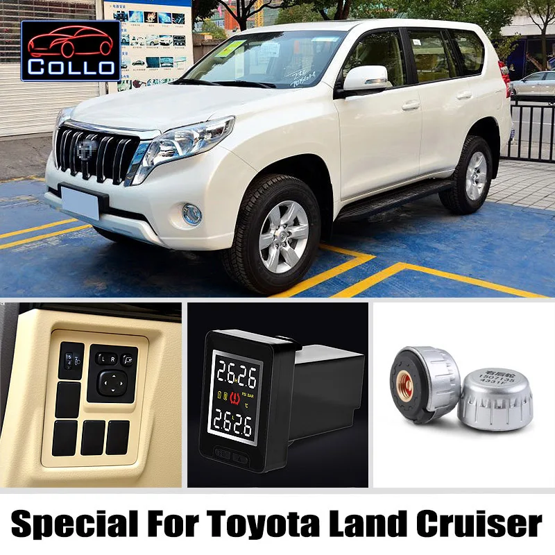 TPMS система контроля давления в шинах для Toyota Land Cruiser Prado Roraima/Система контроля давления в шинах внешних датчиков DIY Встроенная установка