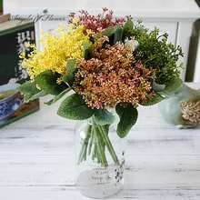 Японский стиль, ручная роспись, рисовые уши, Спайк, трава, растение, ветка, искусственный цветок, декор для зеленых стен, домашний декор, свадебный букет