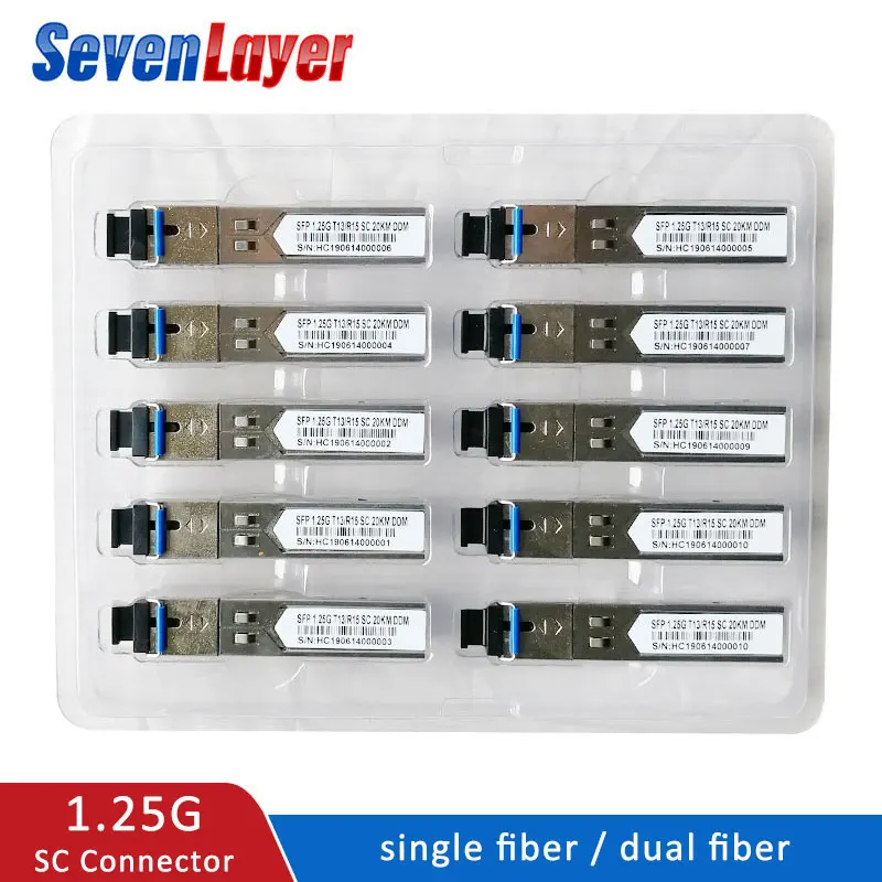

1.25G SC BiDi 5pair SFP Module 1310nm/1550nm WDM switch Compatible SFP Transceiver module with Switch with DDM Function