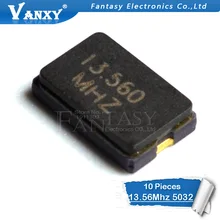 10 шт. 13,56 МГц 13,560 МГц 20pF 2Pin 5032 13,56 м smd Кварцевый резонатор кристалл