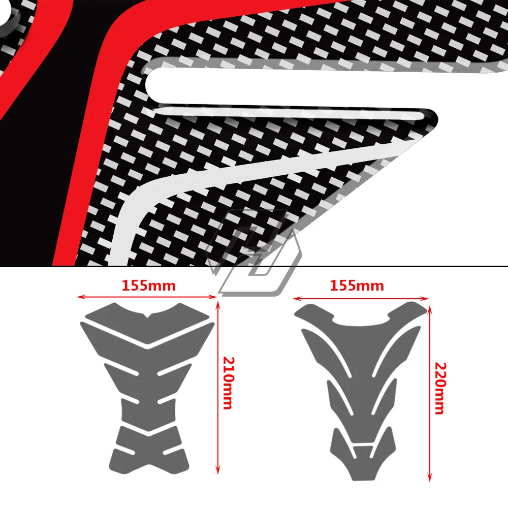 Protège-réservoir Carburant Moto pour Yamaha FJR 1300 1200 FJR1300 A AS ABS 3D Carbone-Look Moto Réservoir Pad Protecteur Décalcomanie Autocollants Étui Motorcycle Tank Protector Sticker 