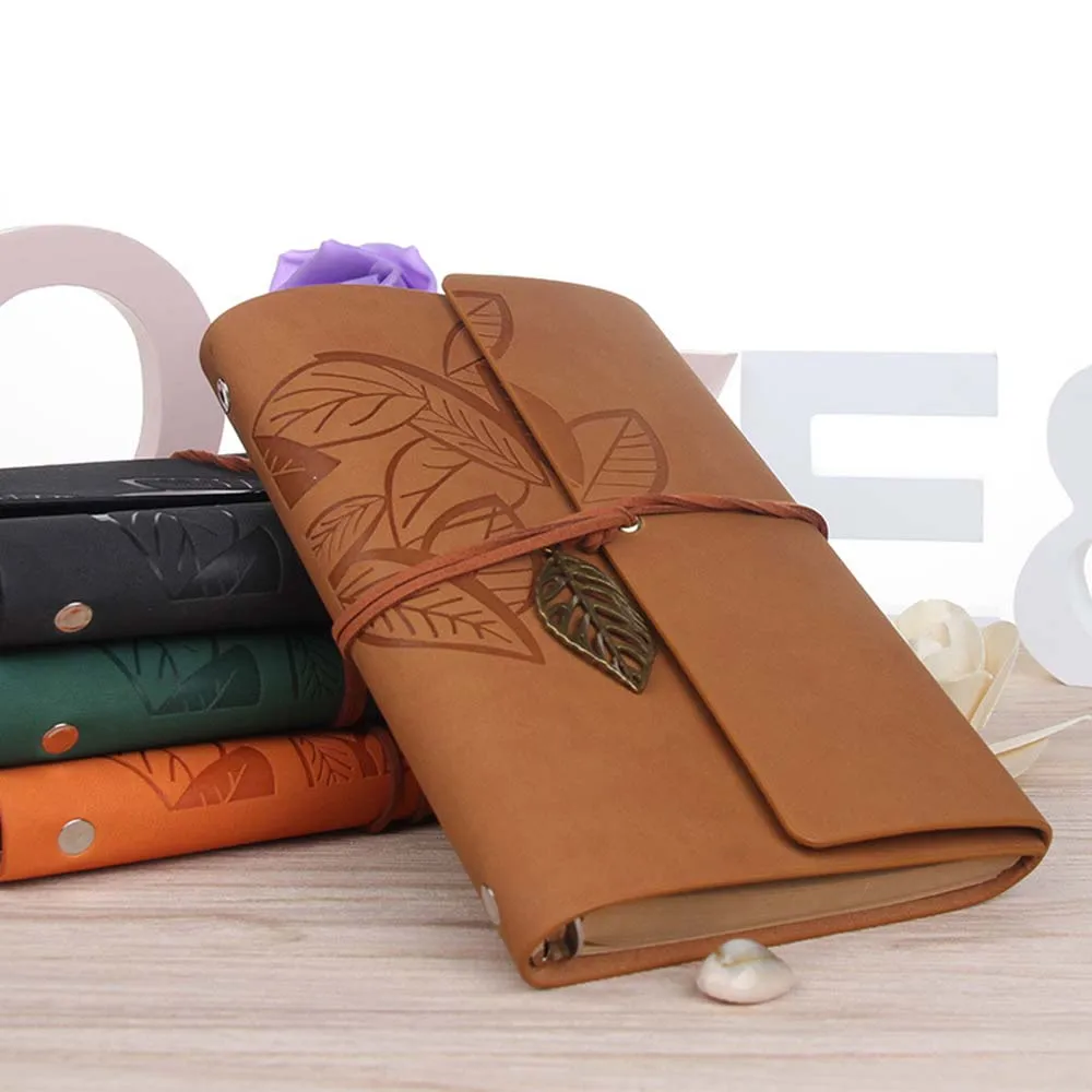 

Classic Retro Notebook Leather Blank Diary Note Book Journal Sketchbook 8 Colors School Office Supply