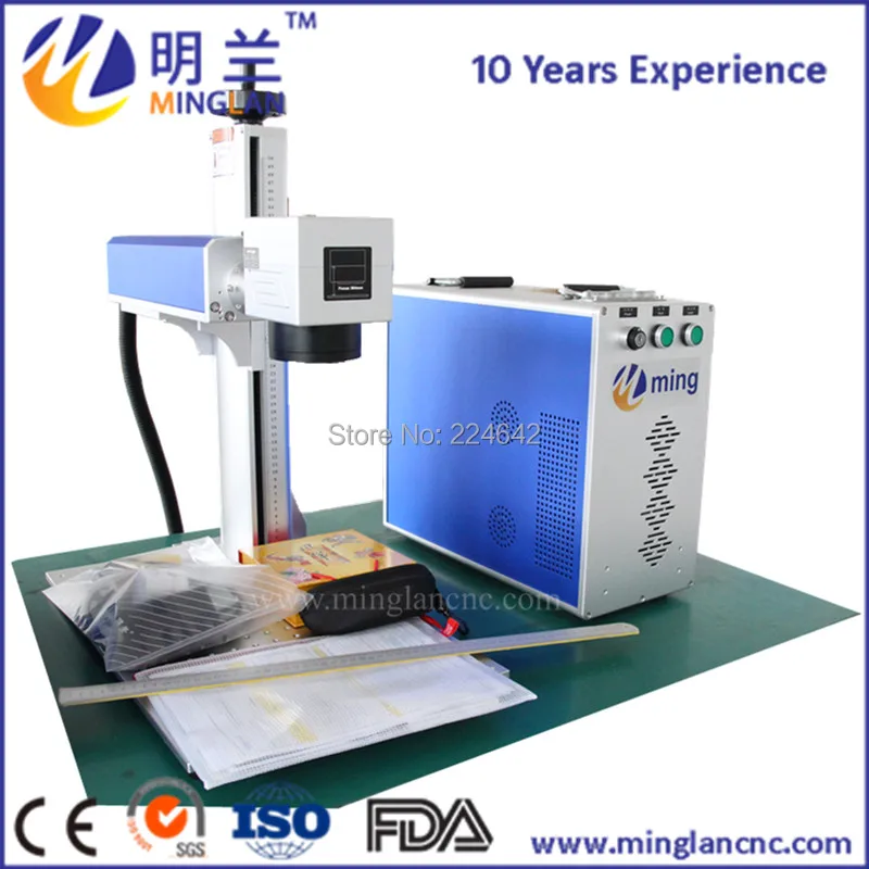 

High quality 20W 200x200mm fiber laser marking machine 110v/220v portable desktop mini machine CNC for stainless steel metal